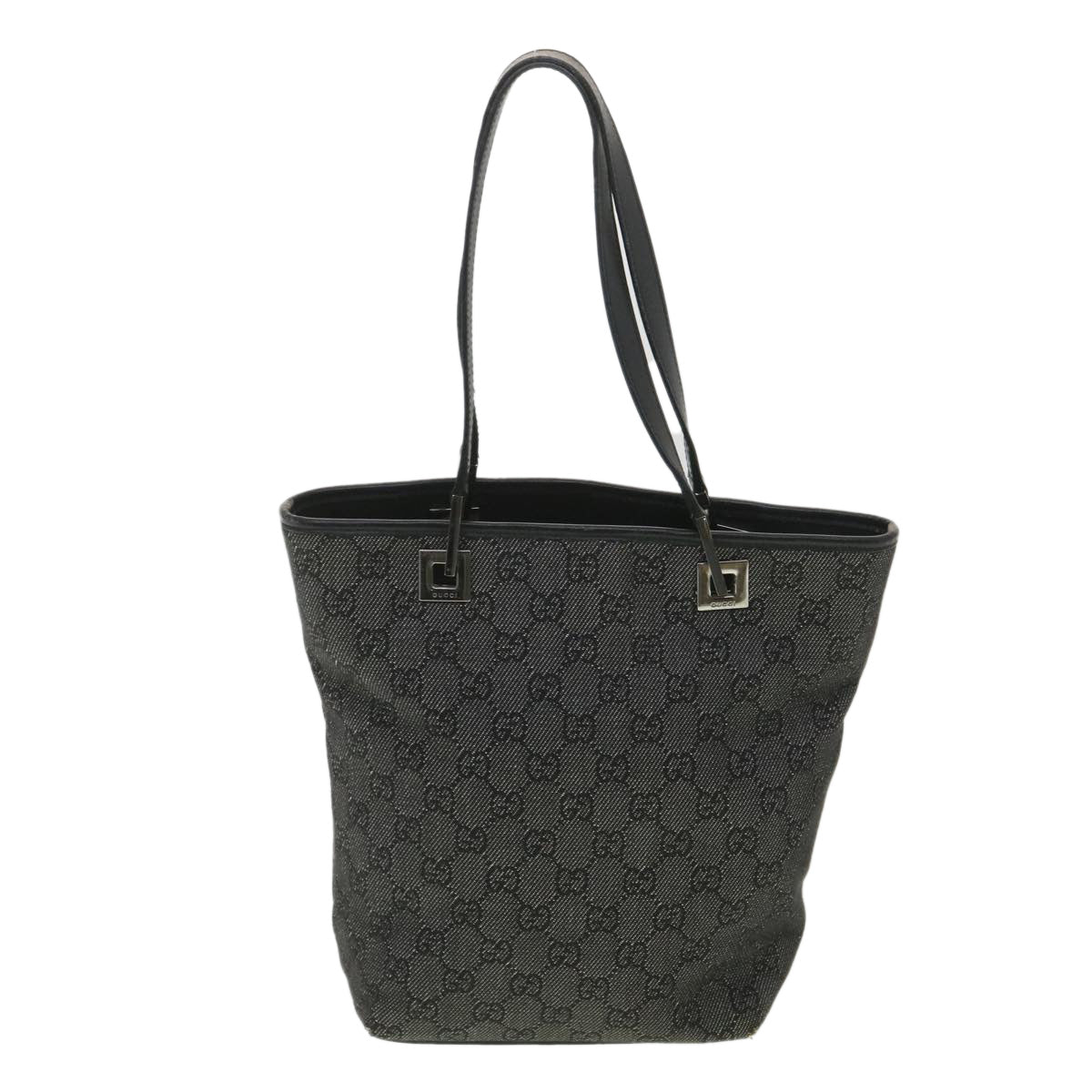 GUCCI GG Canvas Tote Bag Black 31244 36578