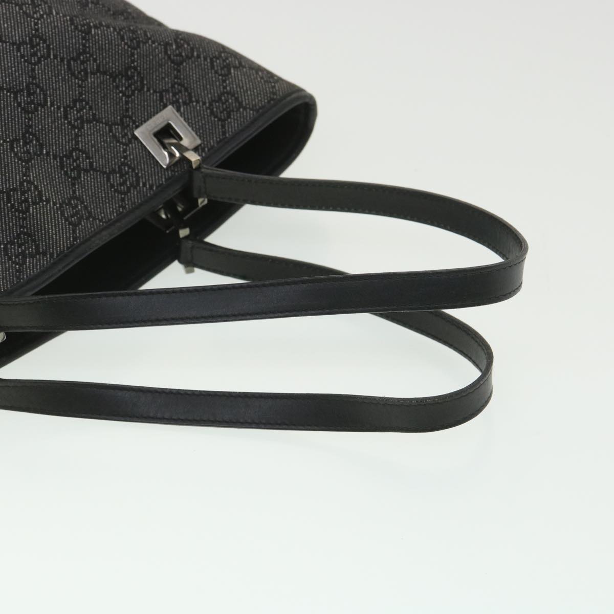 GUCCI GG Canvas Tote Bag Black 31244 36578