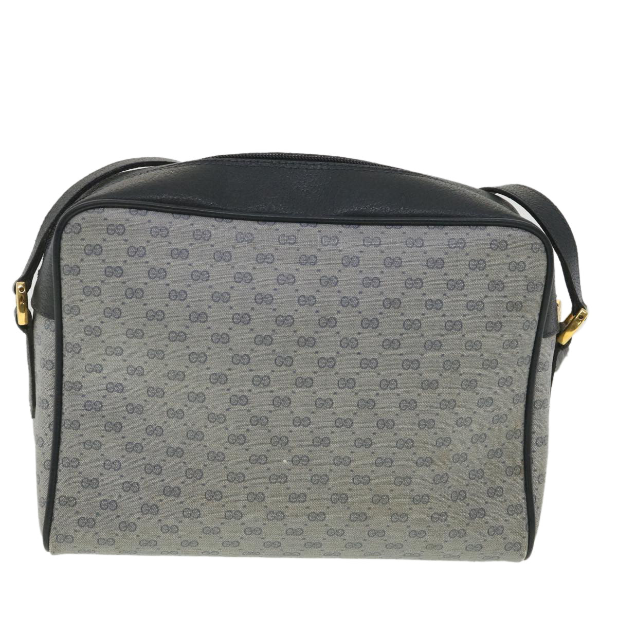 GUCCI Micro GG Canvas Shoulder Bag Navy Gray 001.56.0852 36585