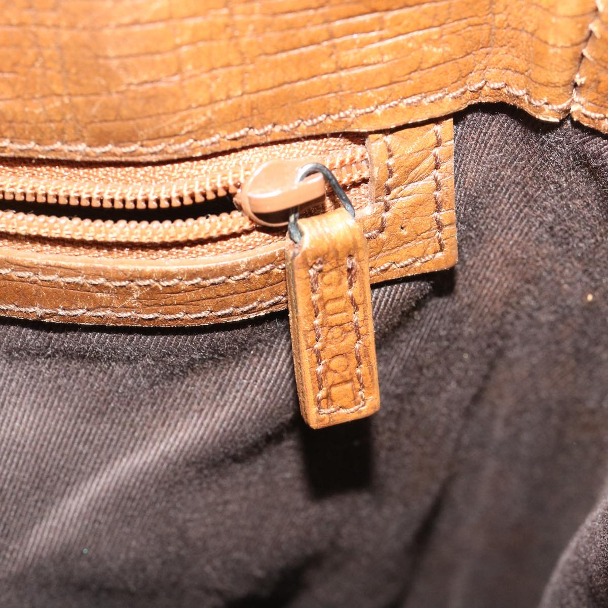 GUCCI GG Canvas Bamboo Hand Bag Beige 112530 36619