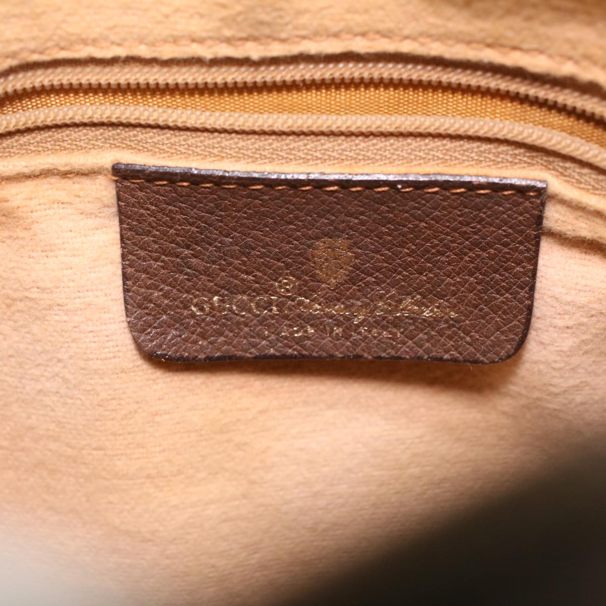 GUCCI Web Sherry Line GG Canvas Boston Bag PVC Leather Beige Green 36638