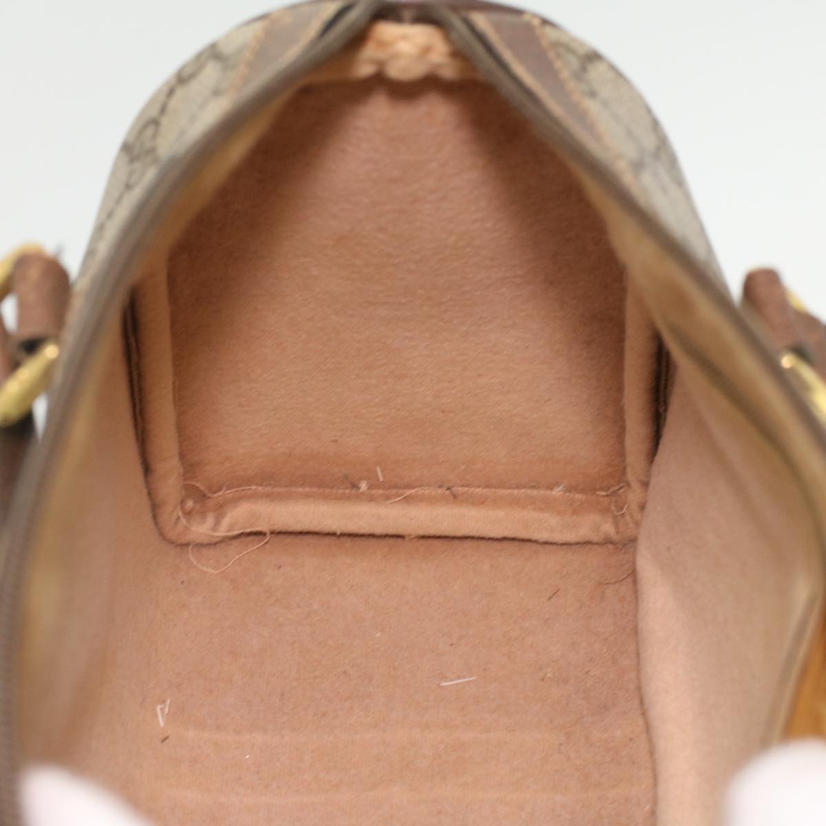GUCCI Web Sherry Line GG Canvas Boston Bag PVC Leather Beige Green 36638