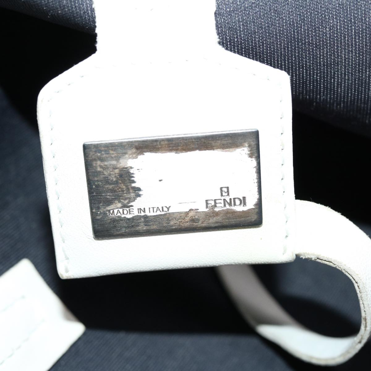 FENDI Zucchino Canvas Hand Bag Navy 2384-8BH006-028 36667