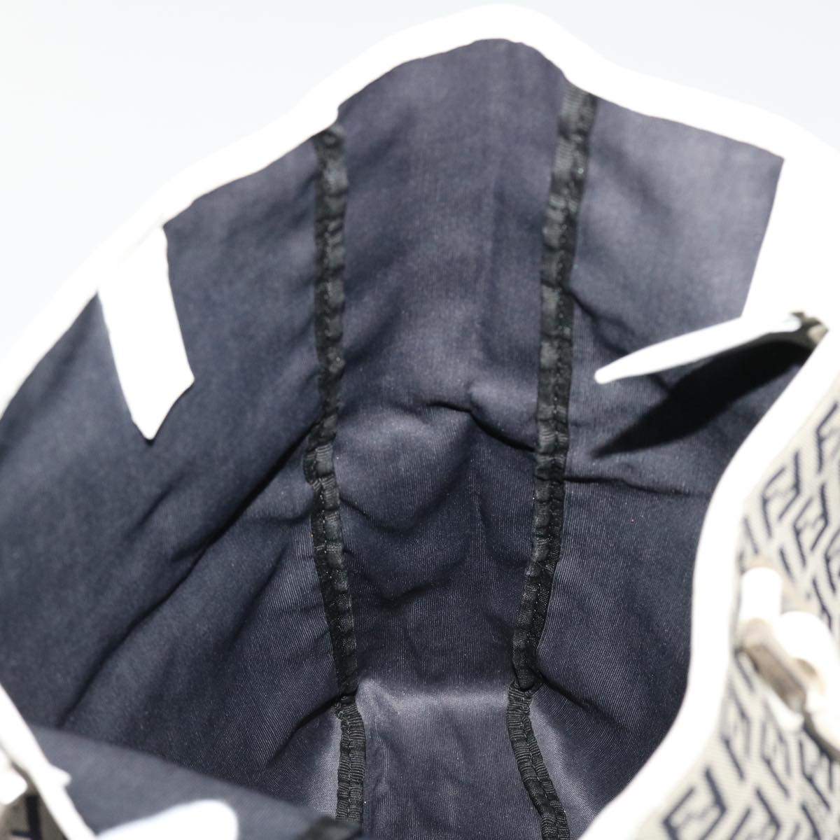 FENDI Zucchino Canvas Hand Bag Navy 2384-8BH006-028 36667