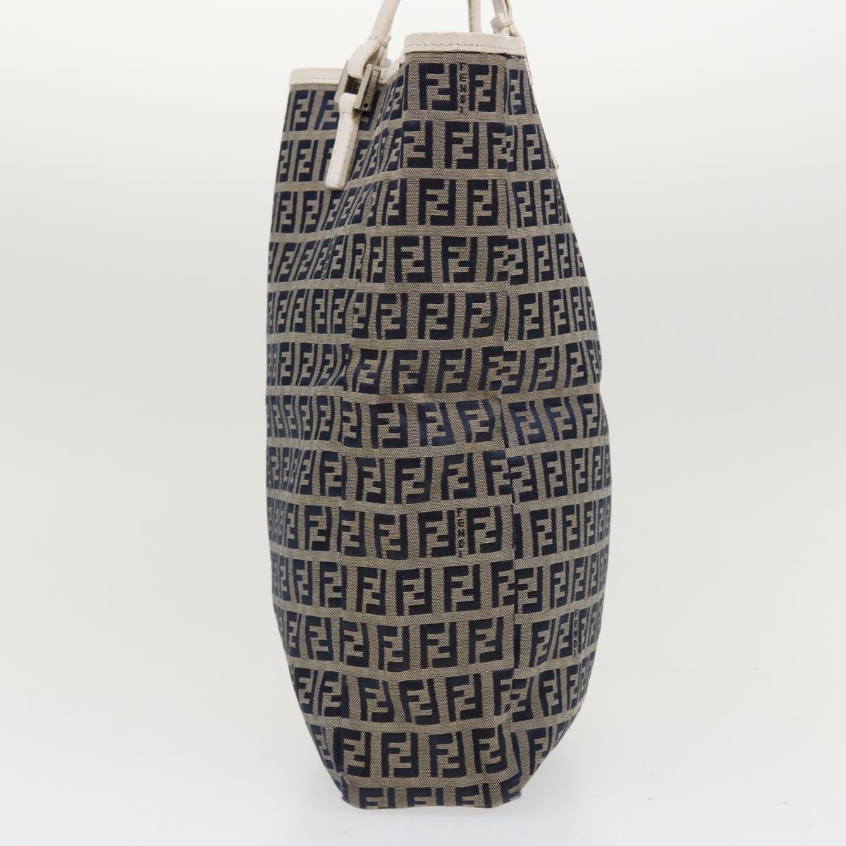 FENDI Zucchino Canvas Hand Bag Navy 2384-8BH006-028 36667