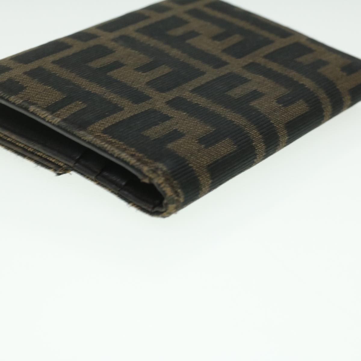 FENDI Zucca Canvas Wallet Black Brown 2401-8M0023-029 36688
