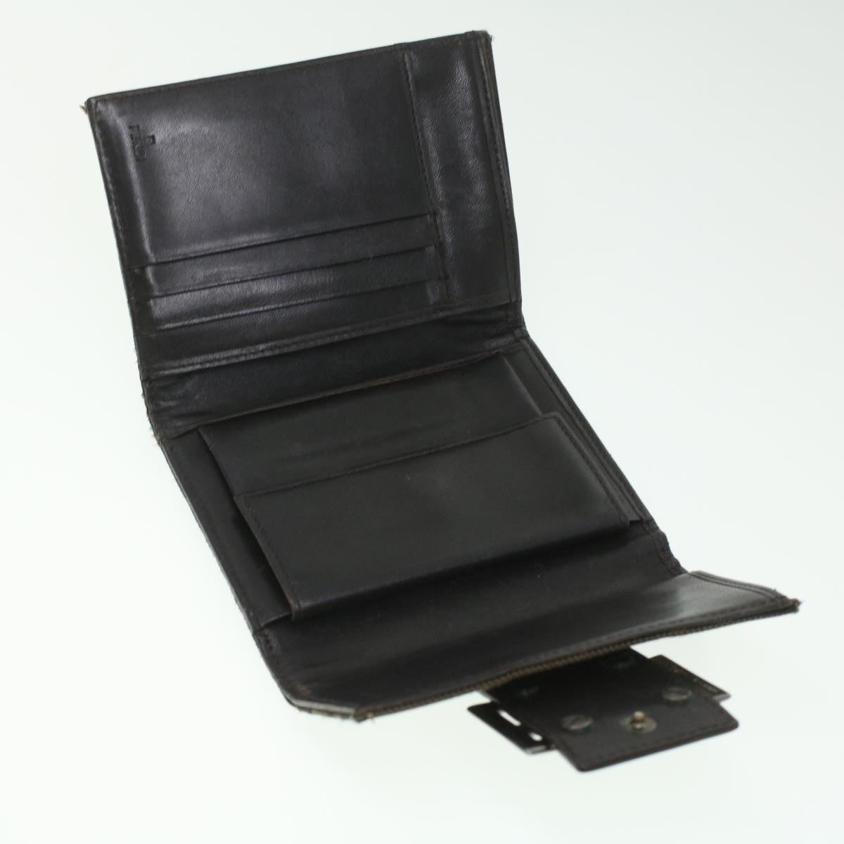 FENDI Zucca Canvas Wallet Black Brown 2401-8M0023-029 36688
