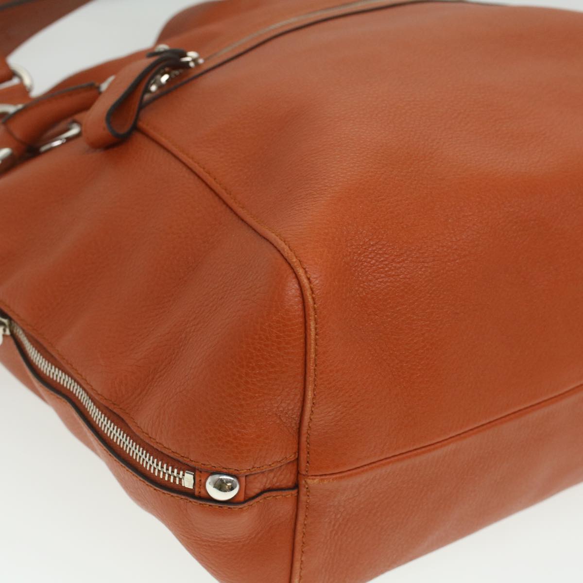 GUCCI Shoulder Bag Leather Orange Brown 232952 36699