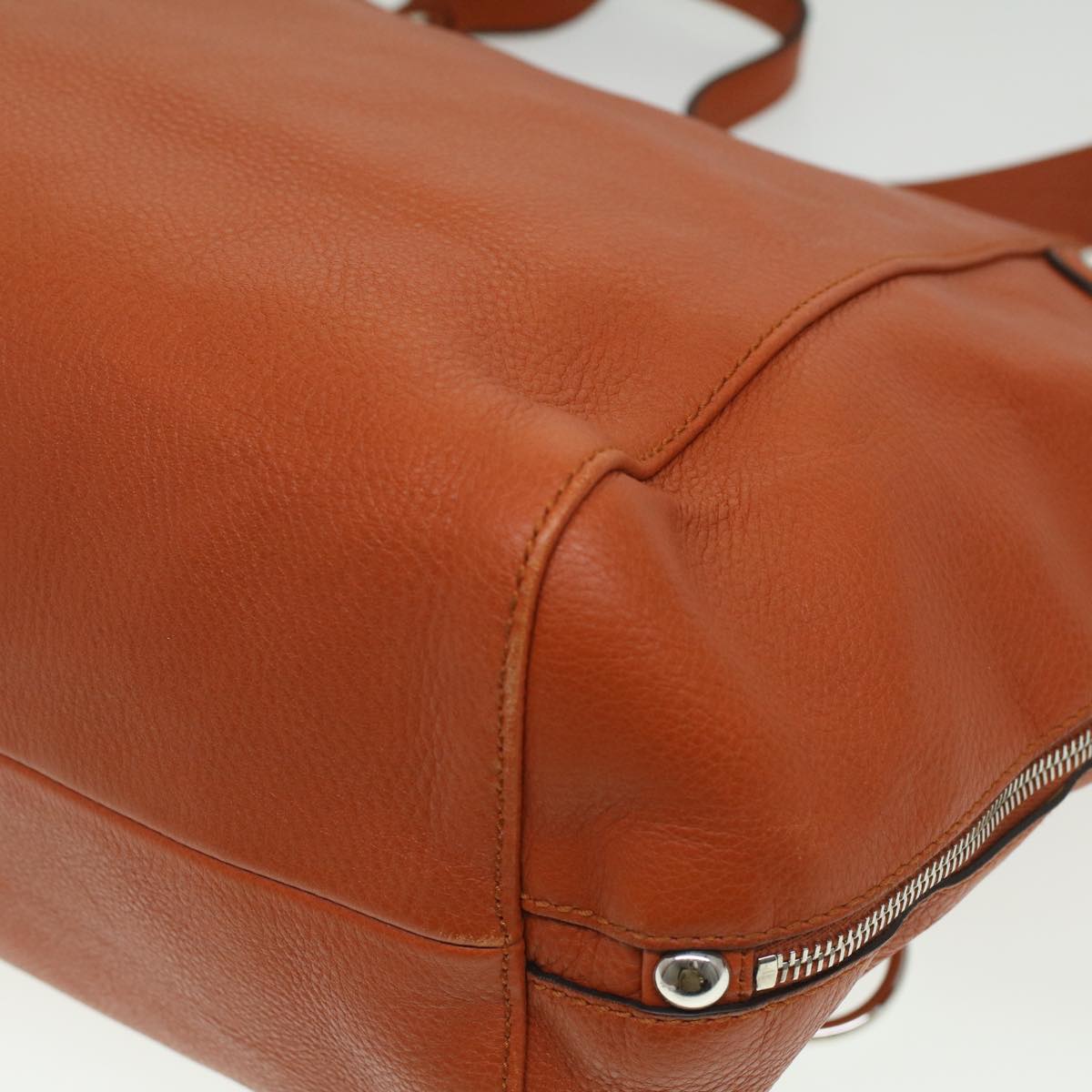 GUCCI Shoulder Bag Leather Orange Brown 232952 36699