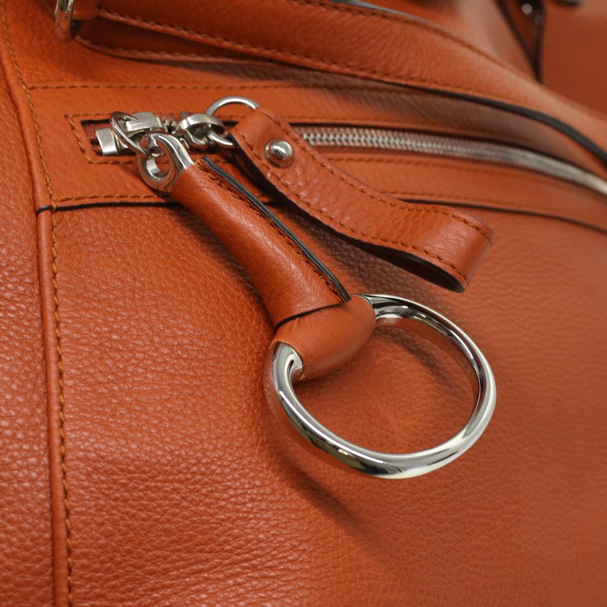 GUCCI Shoulder Bag Leather Orange Brown 232952 36699