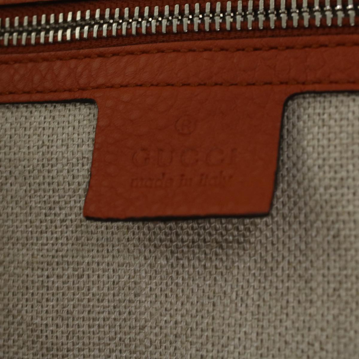 GUCCI Shoulder Bag Leather Orange Brown 232952 36699