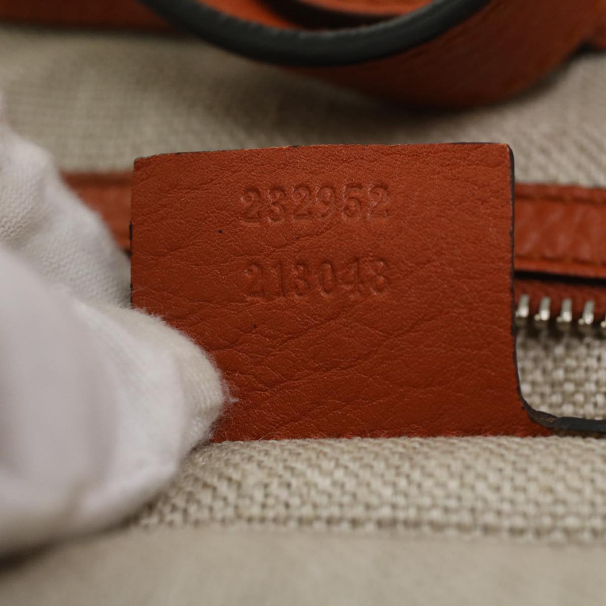 GUCCI Shoulder Bag Leather Orange Brown 232952 36699