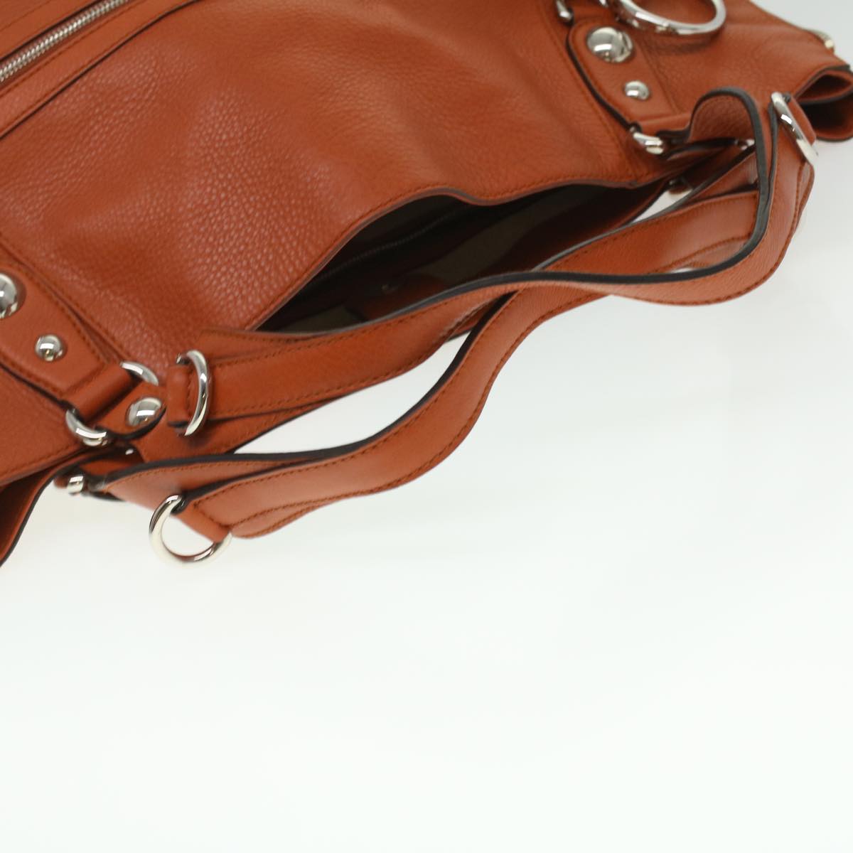 GUCCI Shoulder Bag Leather Orange Brown 232952 36699