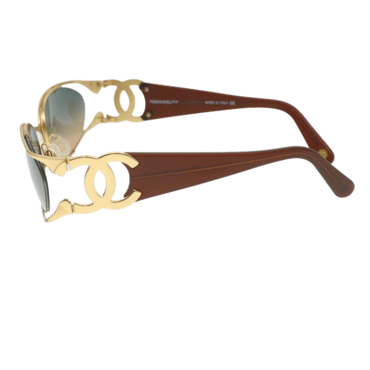 GUCCI Sunglasses Platstick Gold Brown 36713