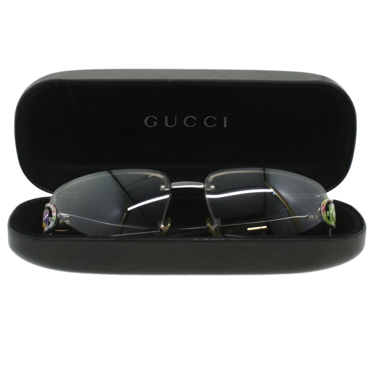GUCCI Floral Sunglasses Platstick Black 36753