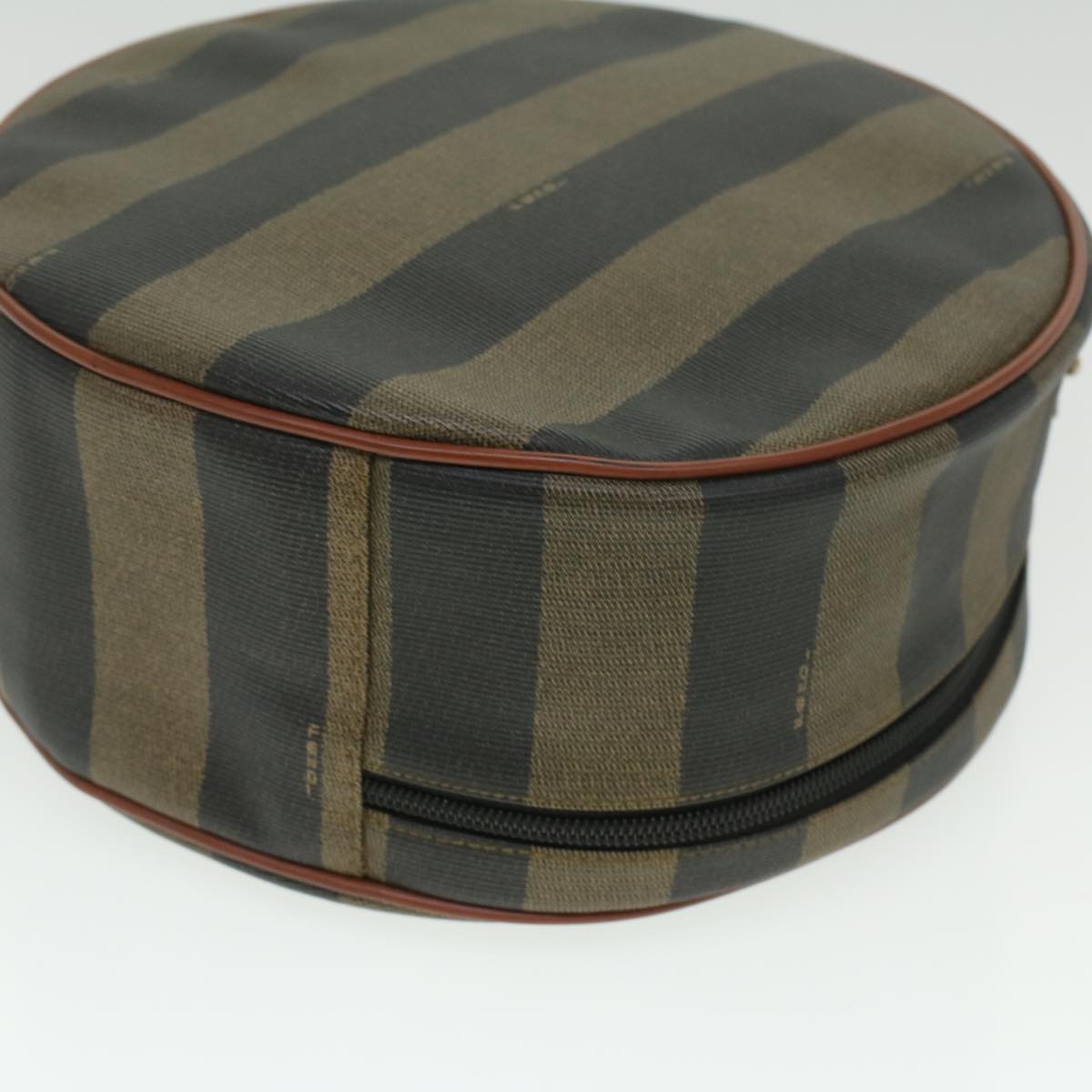 FENDI Pecan Canvas Hand Bag 2way Brown Khaki 36762