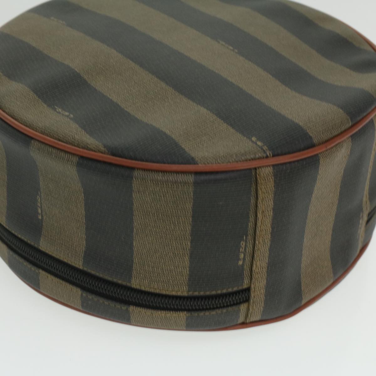 FENDI Pecan Canvas Hand Bag 2way Brown Khaki 36762
