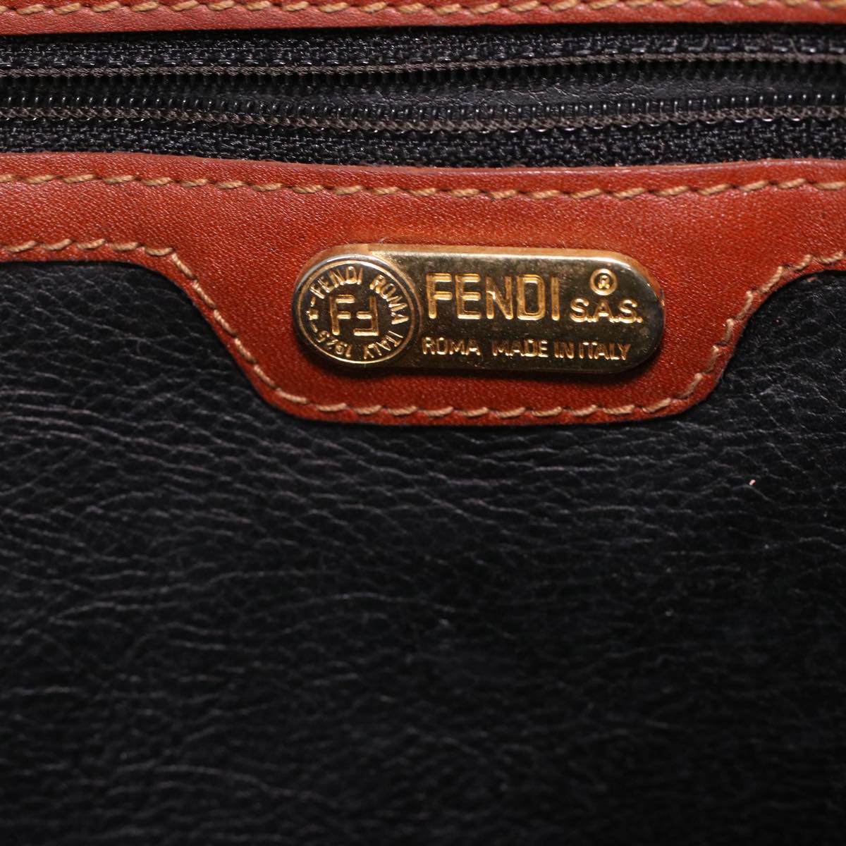 FENDI Pecan Canvas Hand Bag 2way Brown Khaki 36762