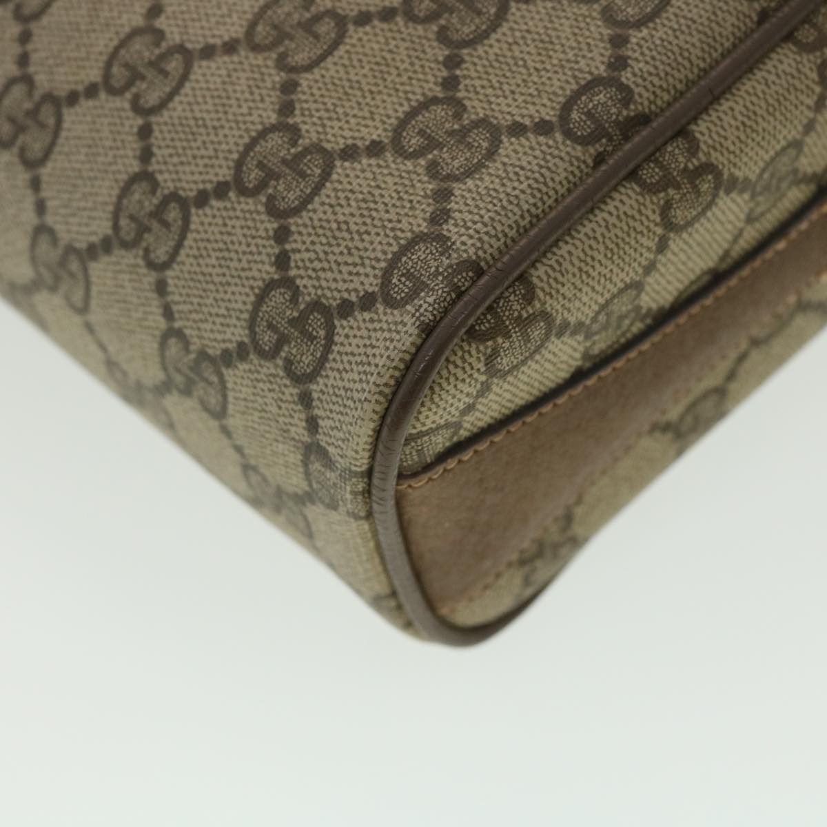 GUCCI GG Canvas Web Sherry Line Shoulder Bag Beige Red 89.02.012 36784