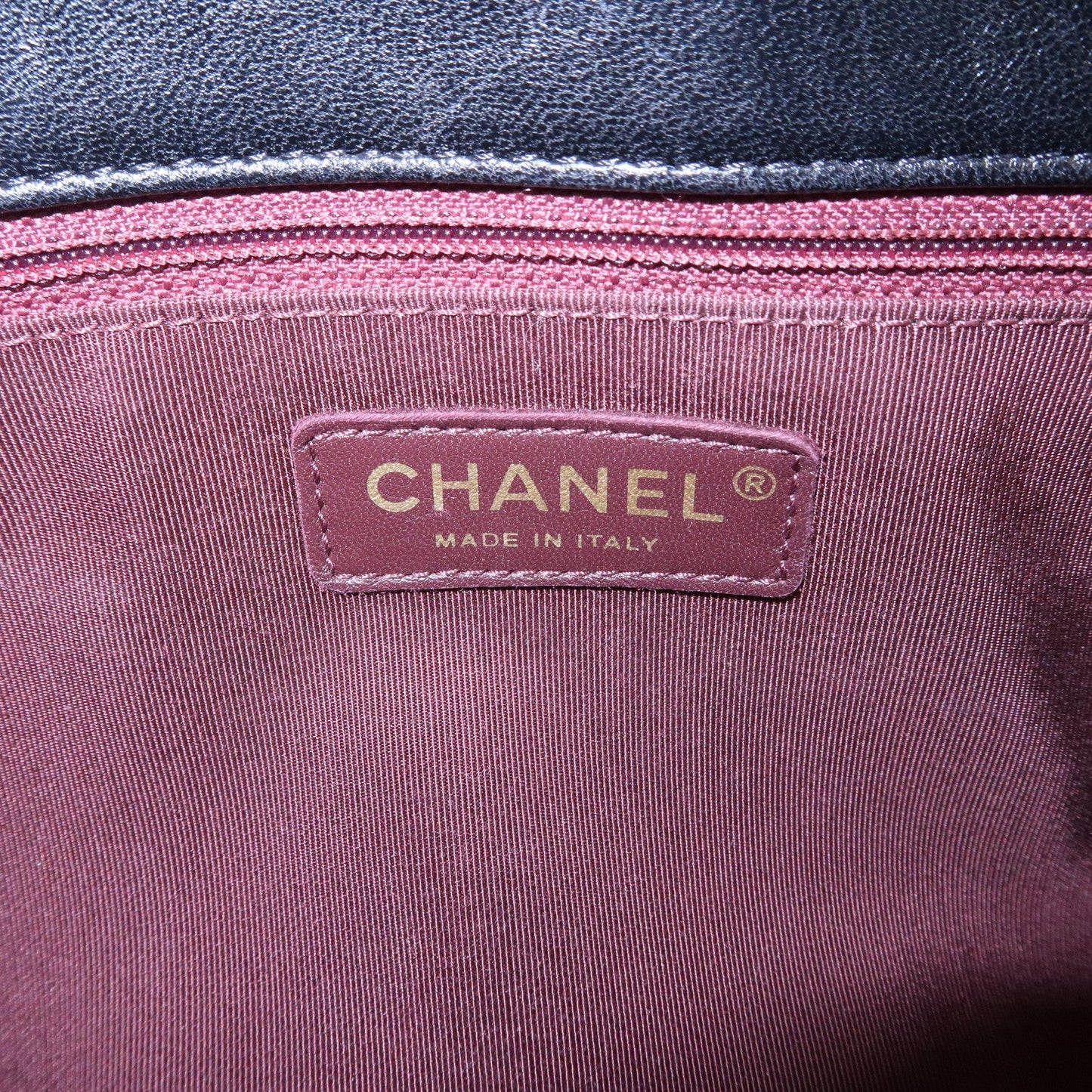 CHANEL Matelasse Lamb Skin Vintage Chain Shoulder Bag Black