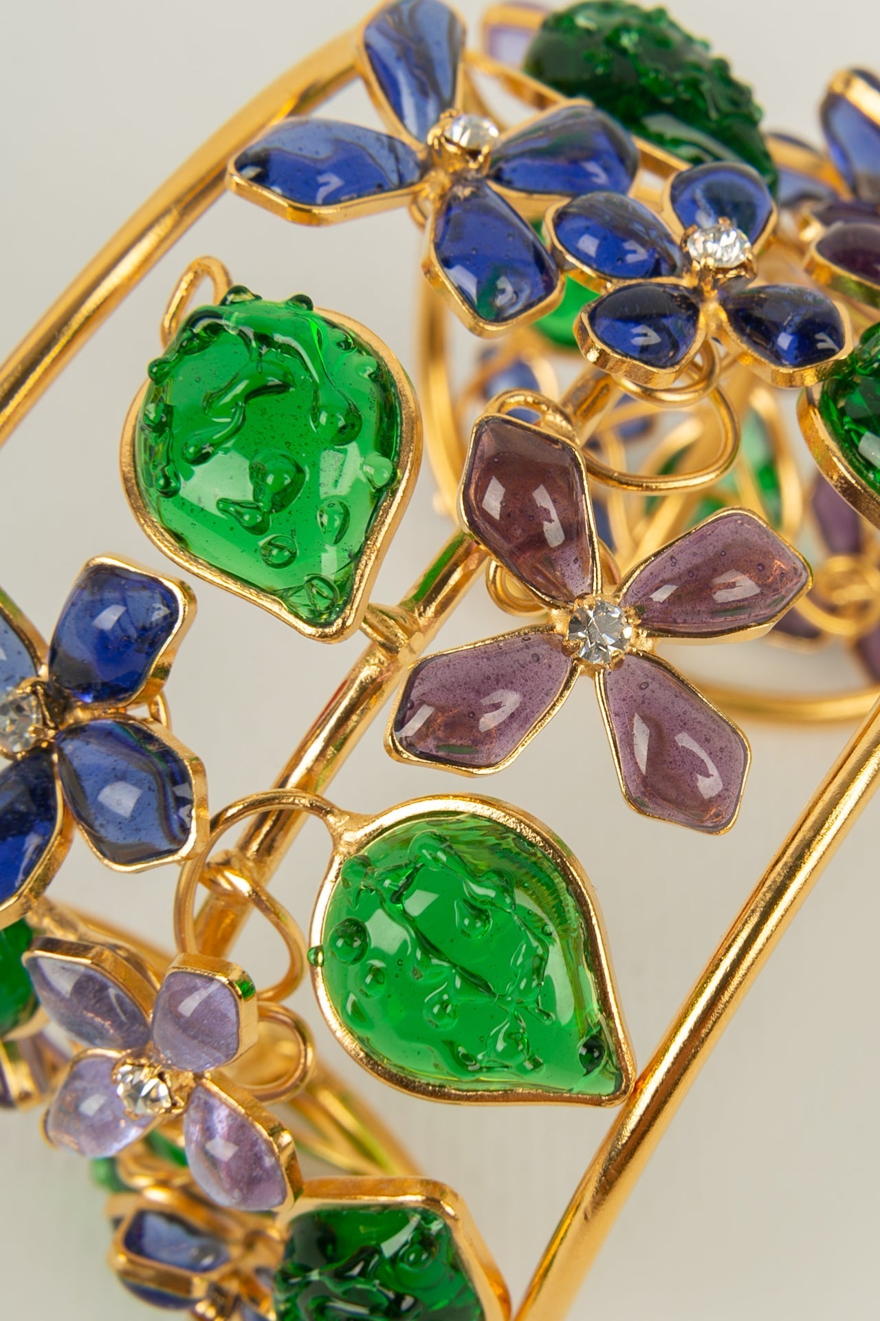 Bracelet manchette fleurs Augustine