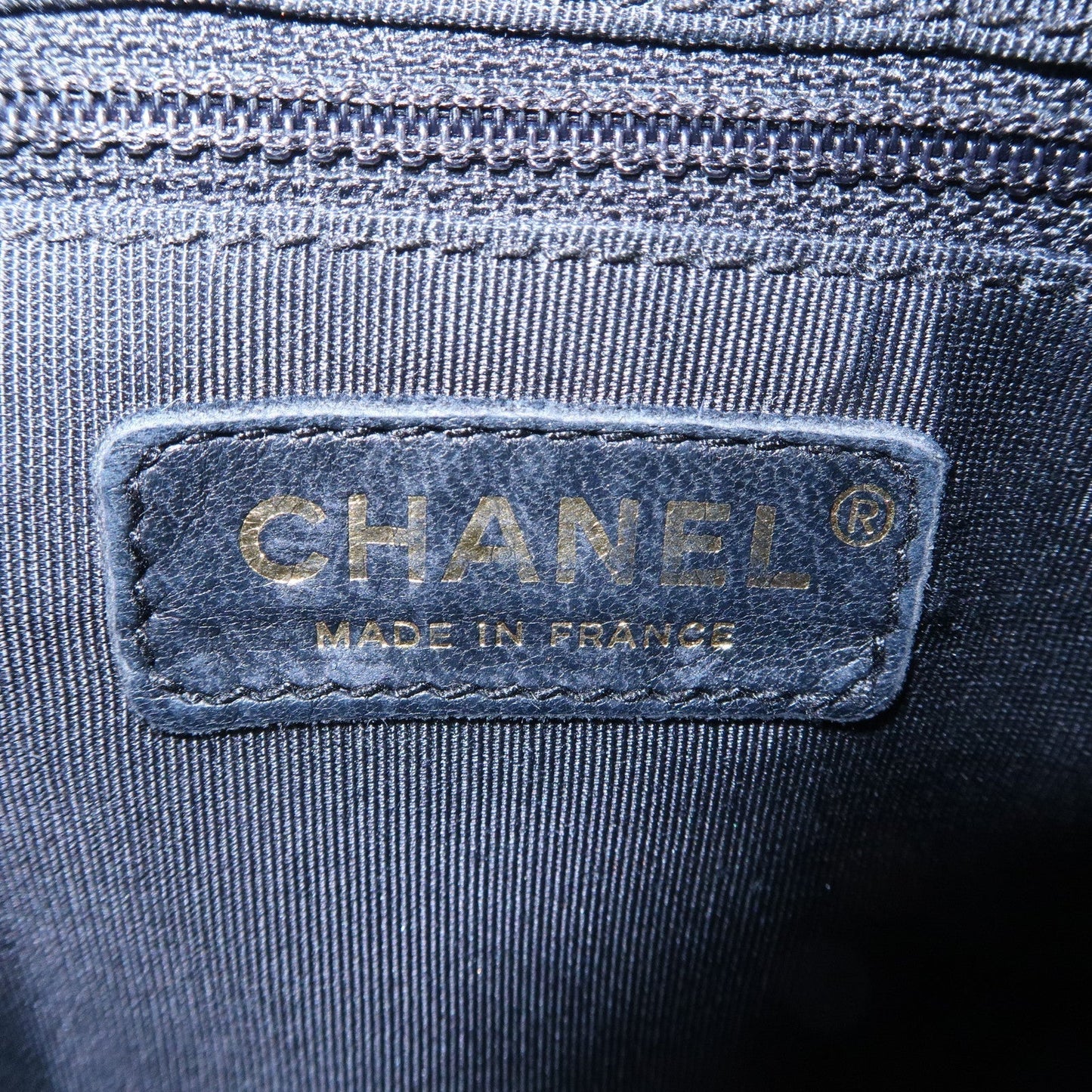 CHANEL Matelasse Caviar Skin Chain Shoulder Bag Black A22476