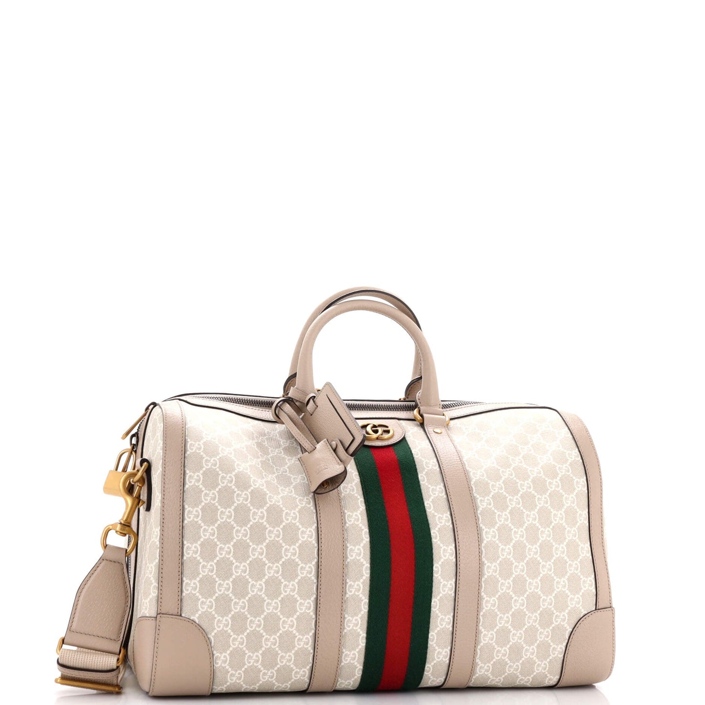 Savoy Web Convertible Duffle Bag GG Coated Canvas Small