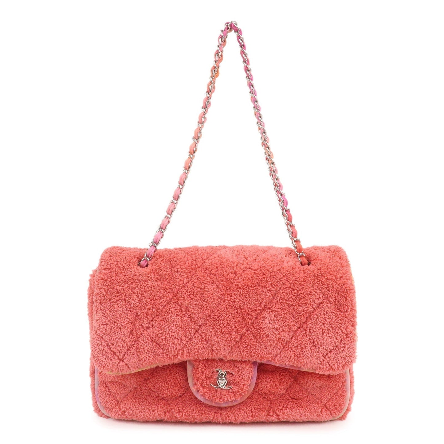 CHANEL Matelasse Pile Big Matelasse Chain Shoulder Bag Pink