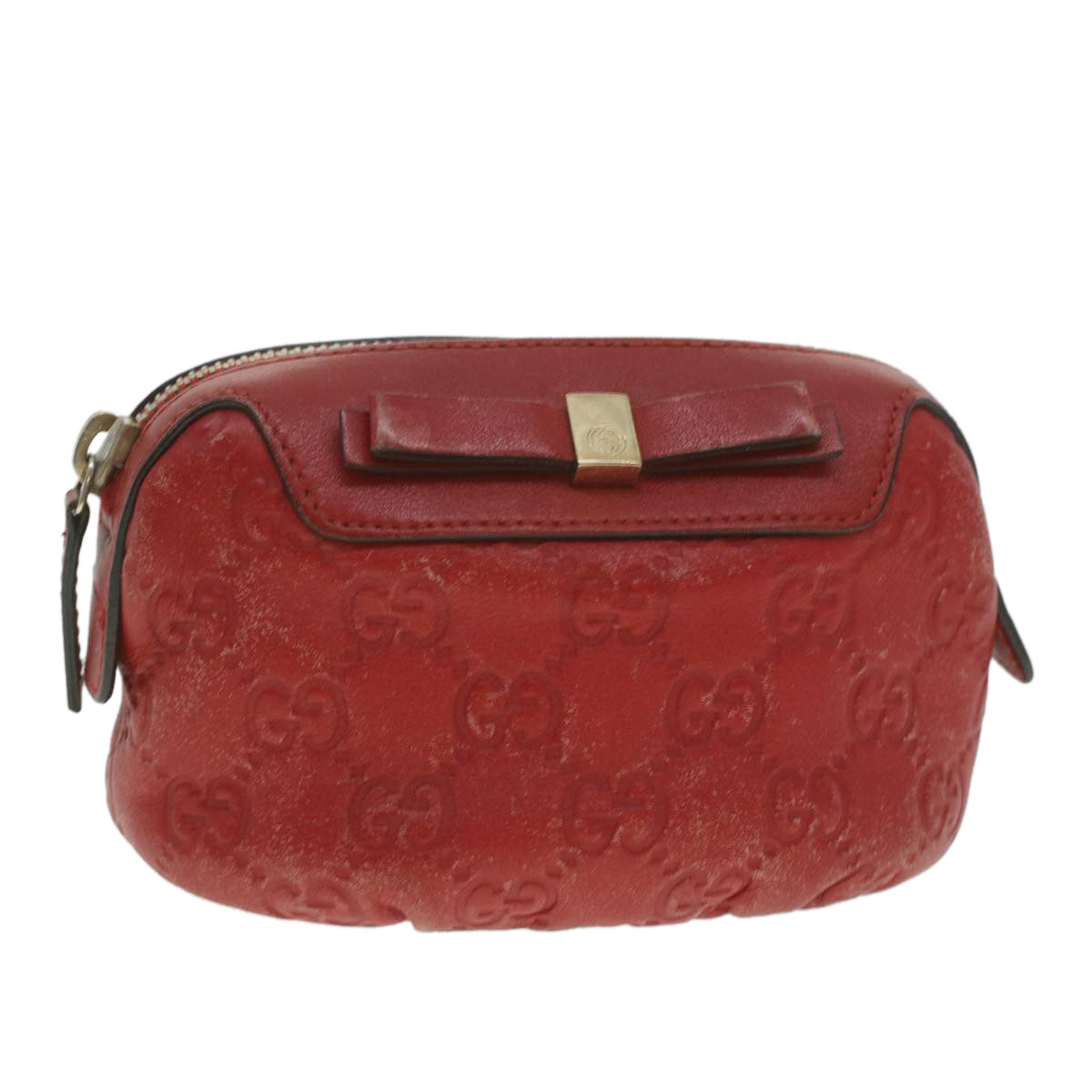 GUCCI Guccissima Pouch Red 282642 37323