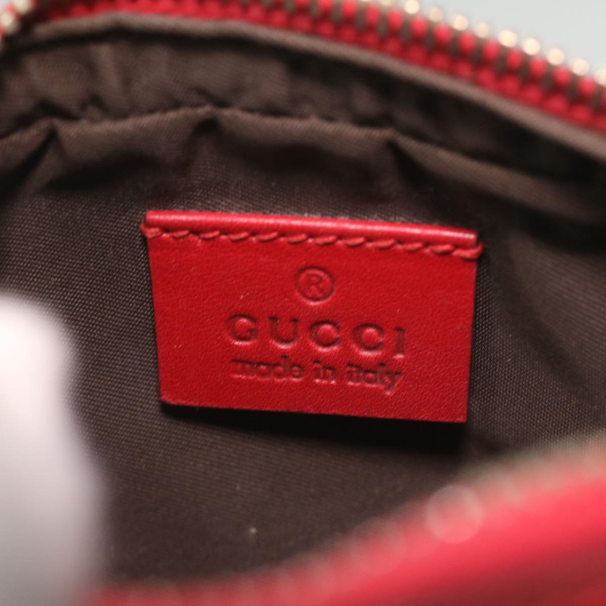 GUCCI Guccissima Pouch Red 282642 37323