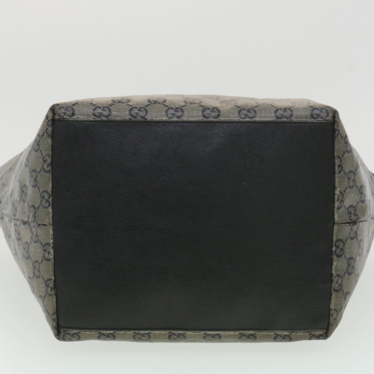 GUCCI GG Canvas Hand Bag Coated Canvas Black Silver 131230 37397