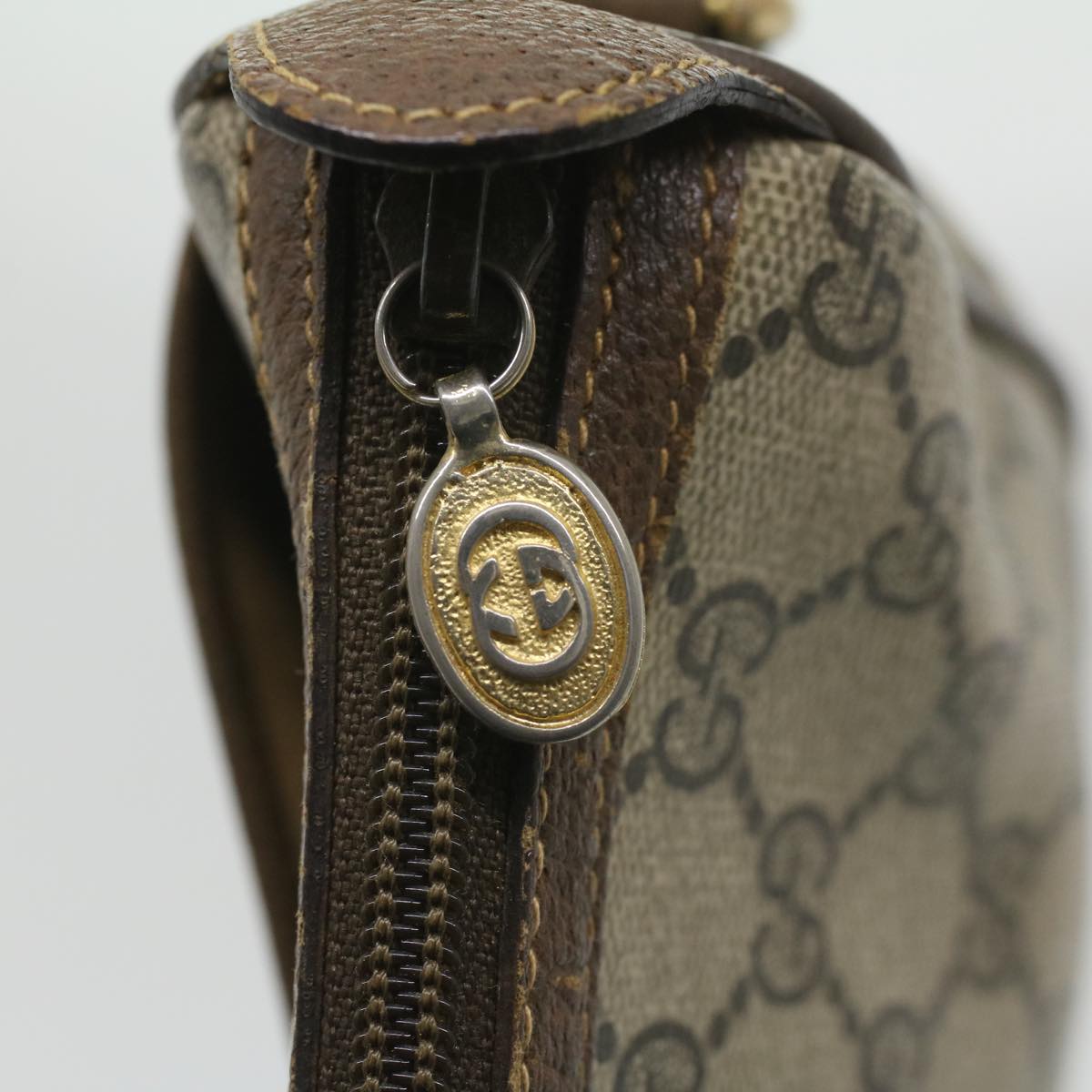 GUCCI GG Canvas Web Sherry Line Shoulder Bag Beige Red Green 8902032 37565