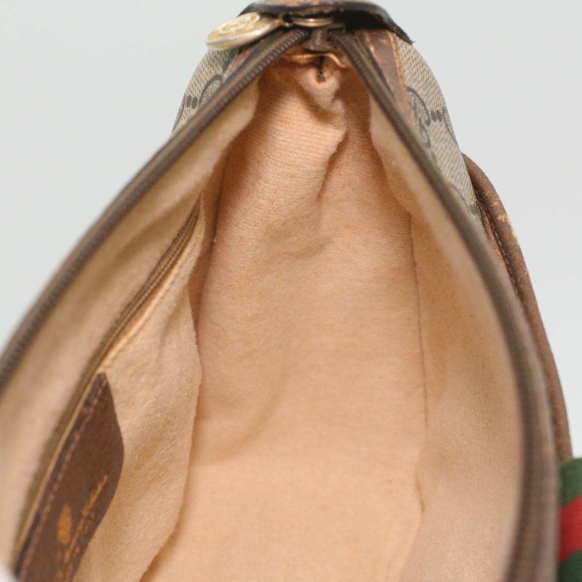 GUCCI GG Canvas Web Sherry Line Shoulder Bag Beige Red Green 8902032 37565