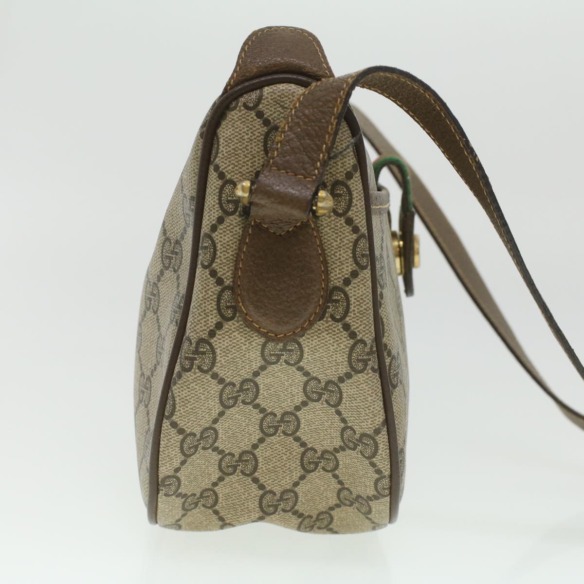 GUCCI GG Canvas Web Sherry Line Shoulder Bag Beige Red Green 8902032 37565