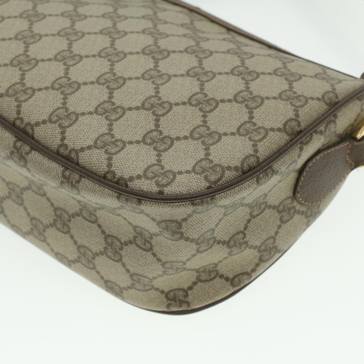 GUCCI GG Canvas Web Sherry Line Shoulder Bag Beige Red 89.02.032 37708