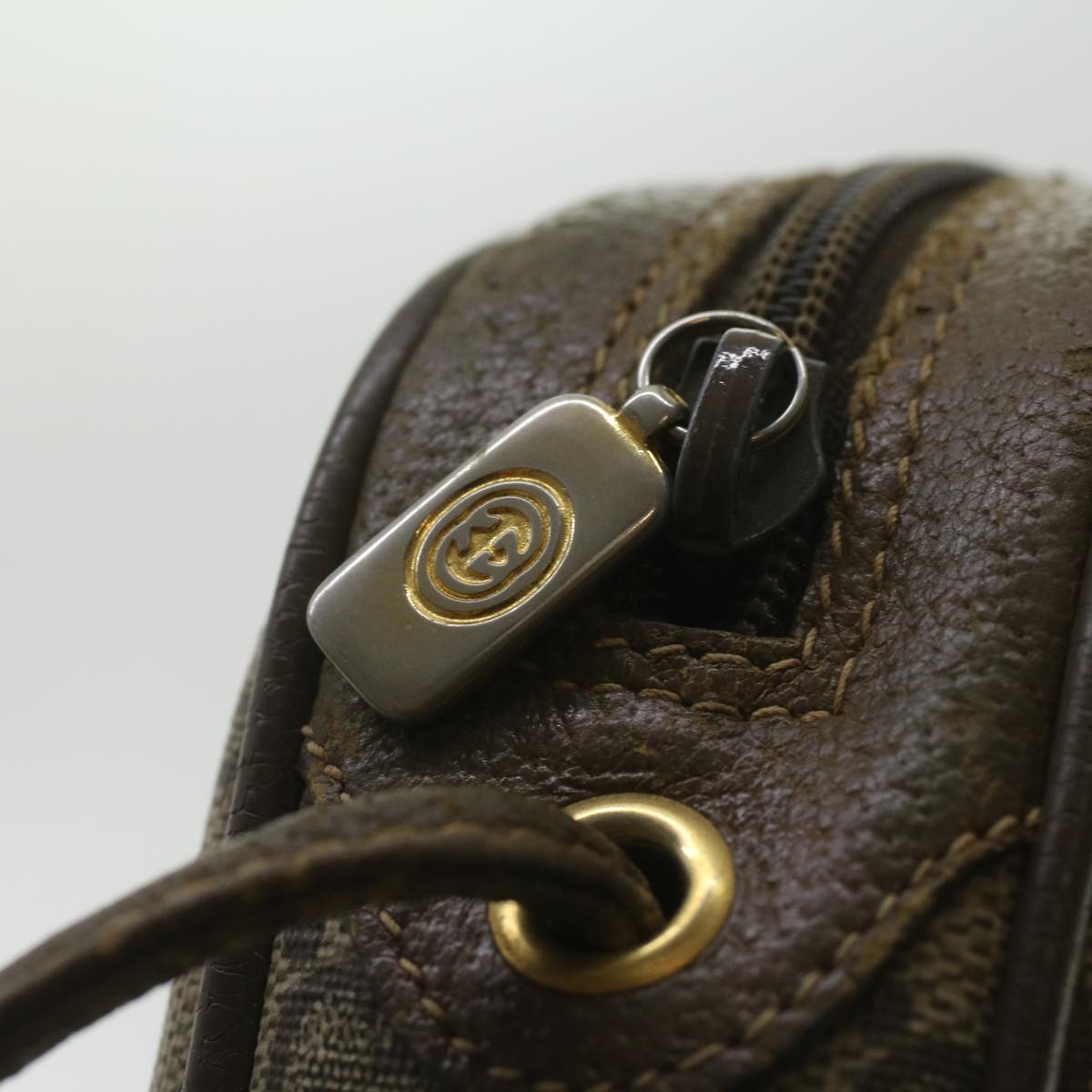 GUCCI GG Canvas Web Sherry Line Shoulder Bag Beige Red 89.02.066 37720