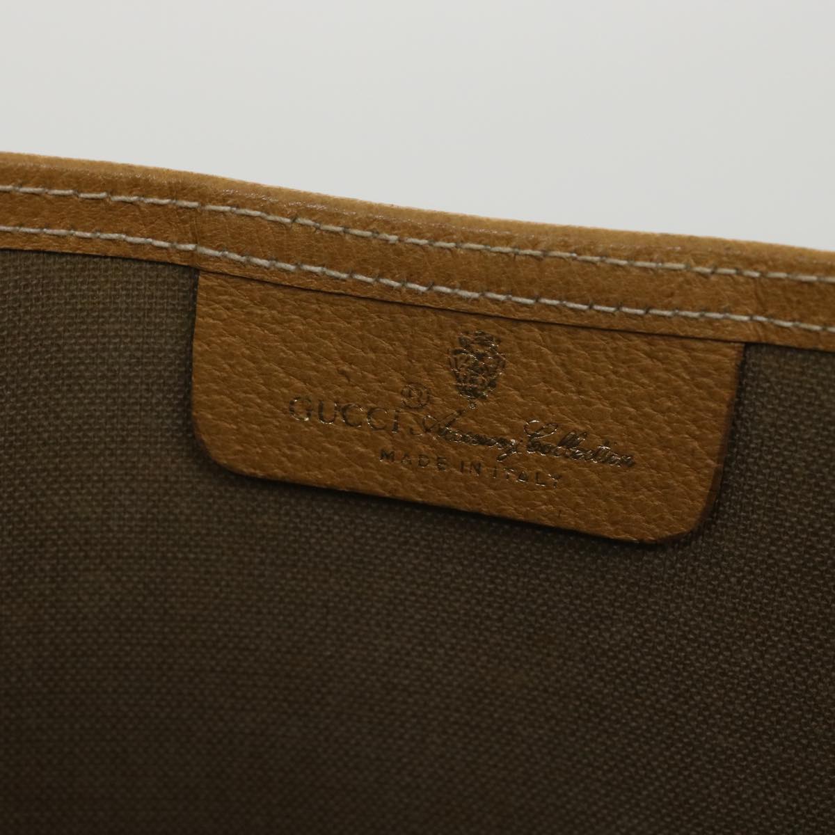 GUCCI Micro GG Canvas Web Sherry Line Shoulder Bag Beige Red 40.02. 37808