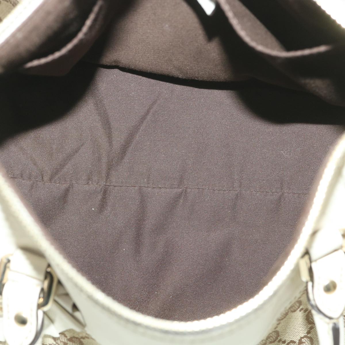 GUCCI GG Canvas Hand Bag Beige White 189825 37810