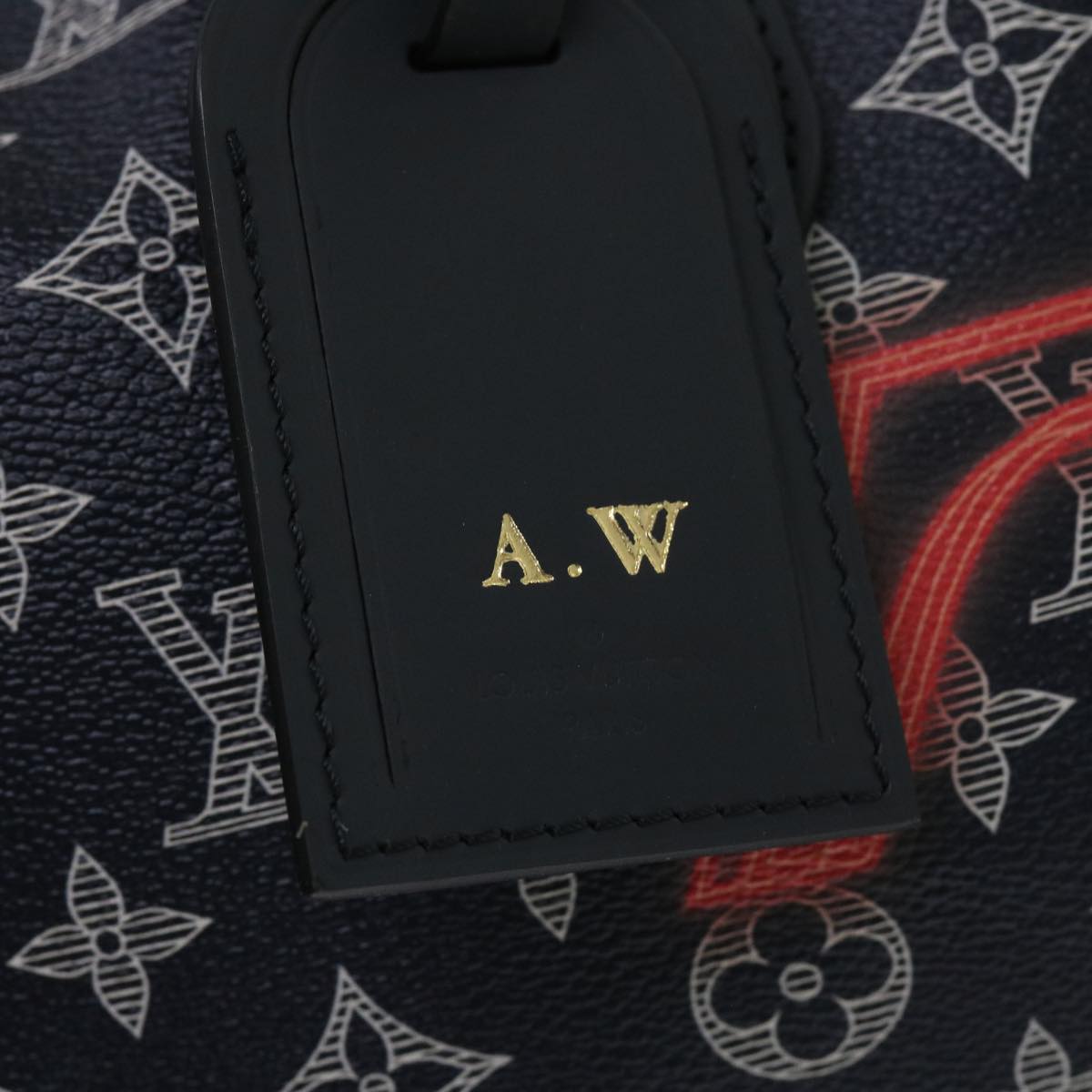 LOUIS VUITTON Monogram Ink Keepall Bandouliere 50 Bag Navy M43684 LV 37879A