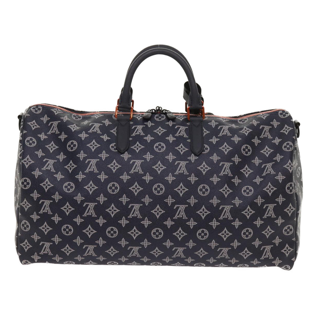 LOUIS VUITTON Monogram Ink Keepall Bandouliere 50 Bag Navy M43684 LV 37879A