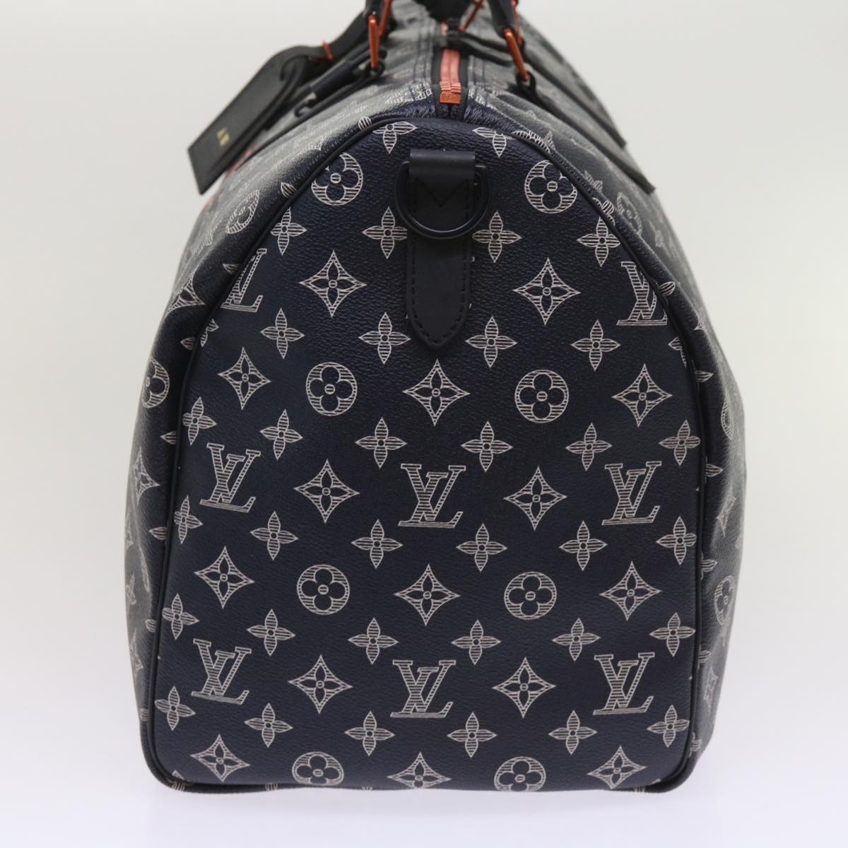 LOUIS VUITTON Monogram Ink Keepall Bandouliere 50 Bag Navy M43684 LV 37879A
