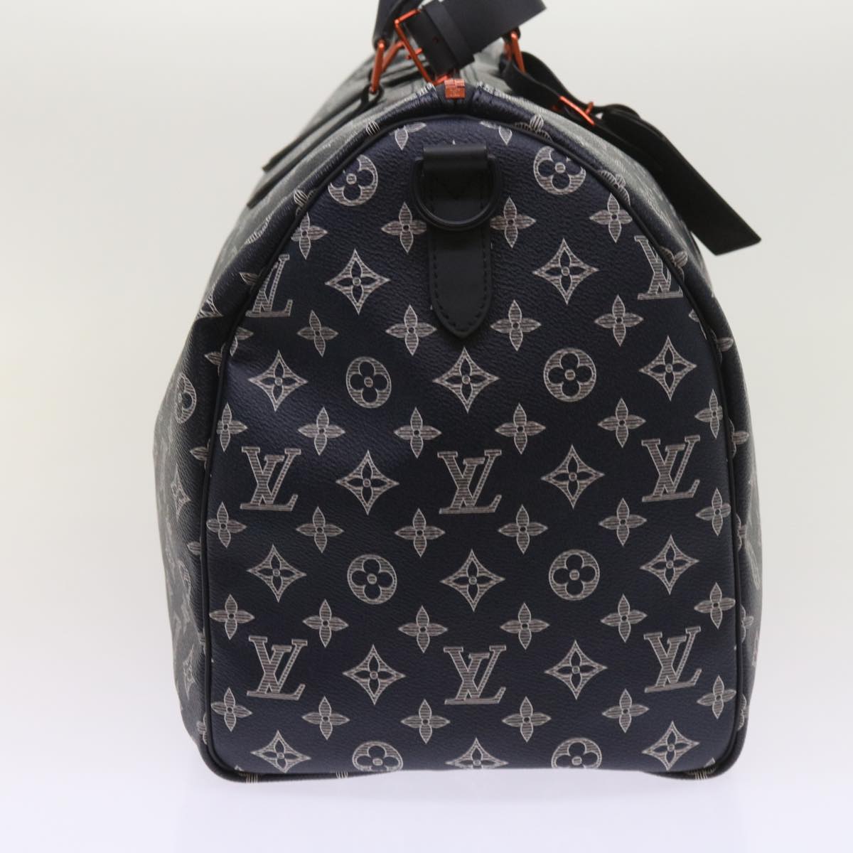 LOUIS VUITTON Monogram Ink Keepall Bandouliere 50 Bag Navy M43684 LV 37879A