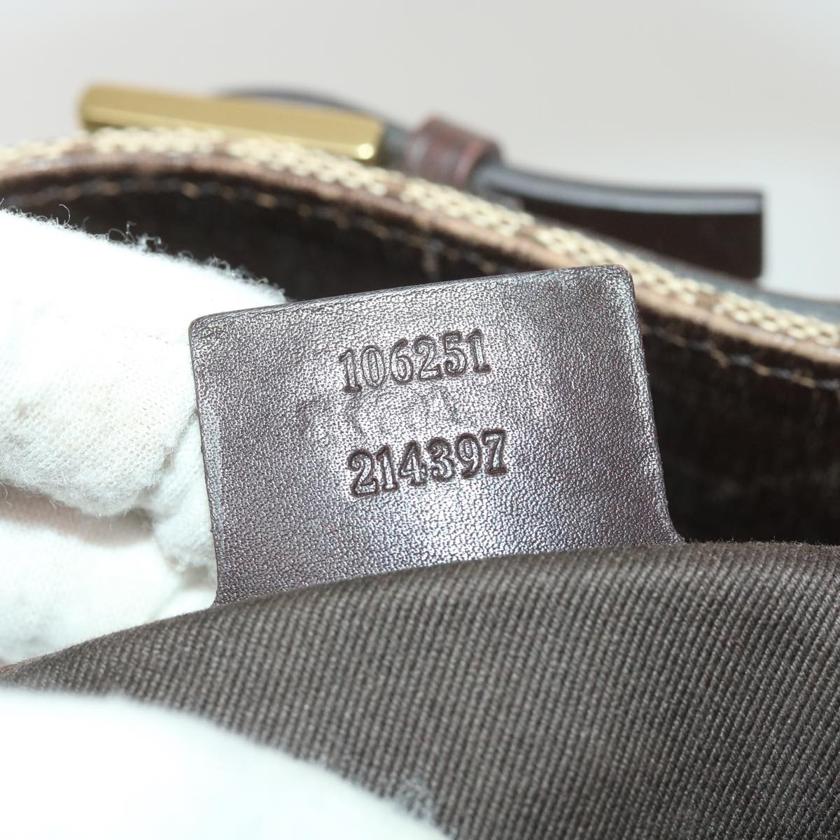 GUCCI GG Canvas Hand Bag Beige 106251 37968