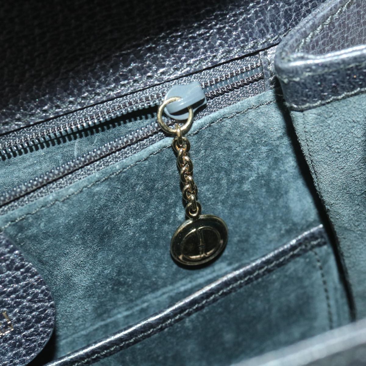 GUCCI Bamboo Hand Bag Leather Gray 000.926.0633 37969