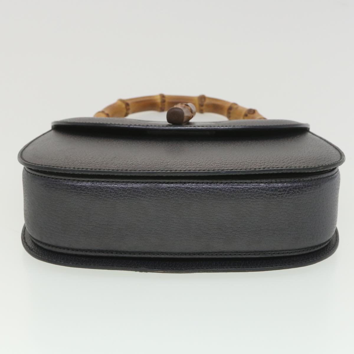 GUCCI Bamboo Hand Bag Leather Gray 000.926.0633 37969
