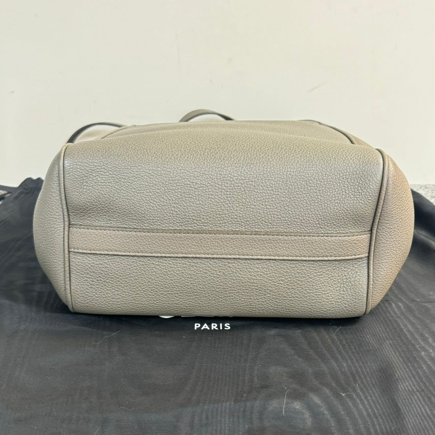 Celine Fold Cabas Tote Bag Greige Leather Medium