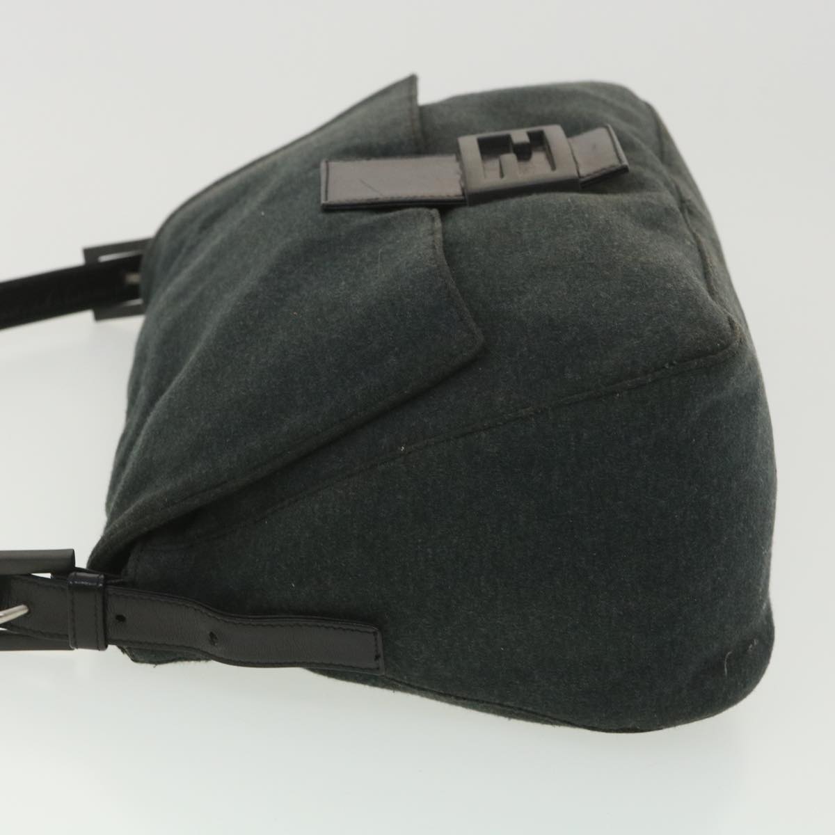 FENDI Mamma Baguette Shoulder Bag Canvas Gray 2370/26325/008 38011
