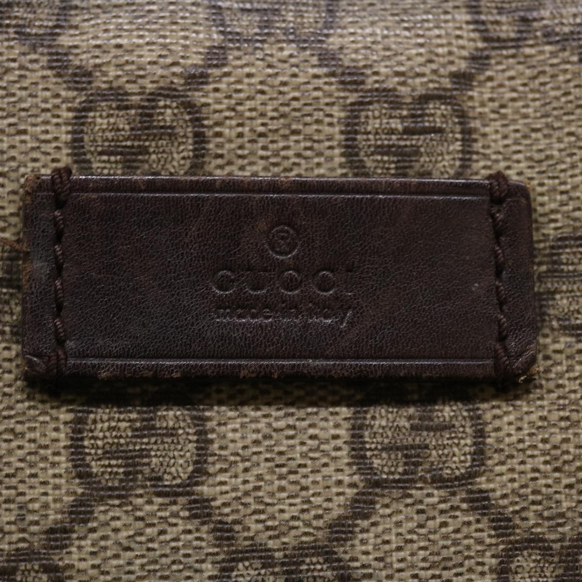 GUCCI GG Canvas Shoulder Bag PVC Leather Beige 110054 38039