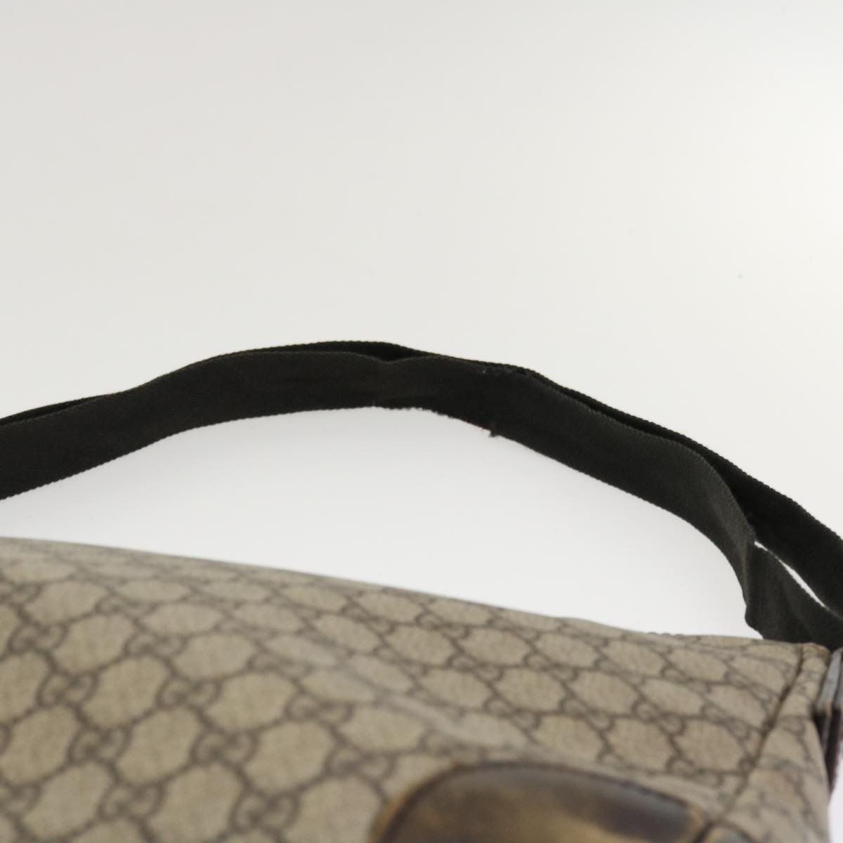 GUCCI GG Canvas Shoulder Bag PVC Leather Beige 110054 38039