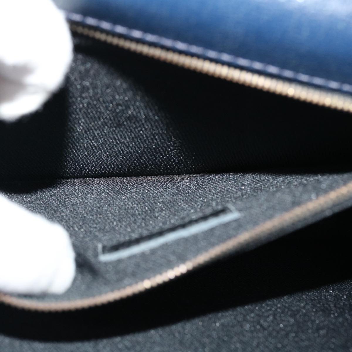 FENDI Hand Bag Leather 2way Navy 38043